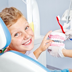 Child in dental chair