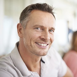 Man with whole healthy smile