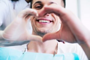 Smiling man at dental checkup with Lisle dentist