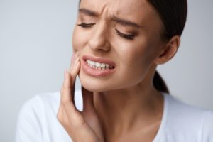 Woman with facial pain