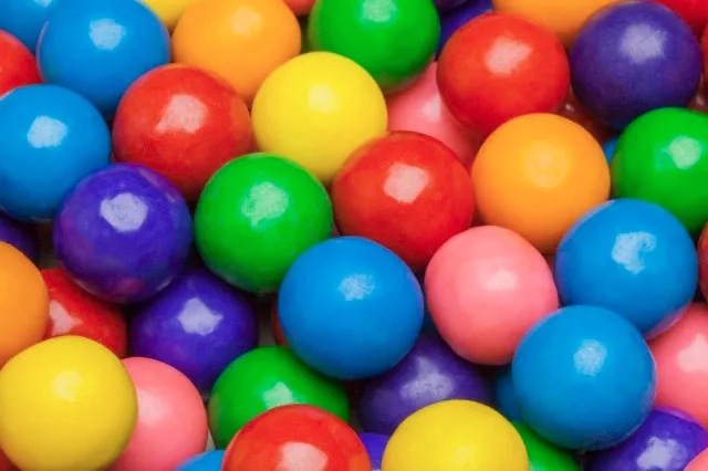 gumballs in assorted colors