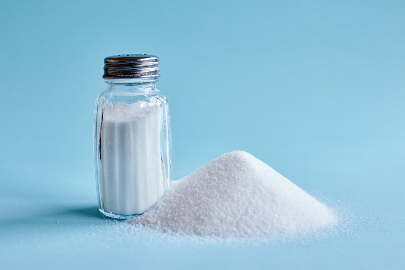 salt lying on a table